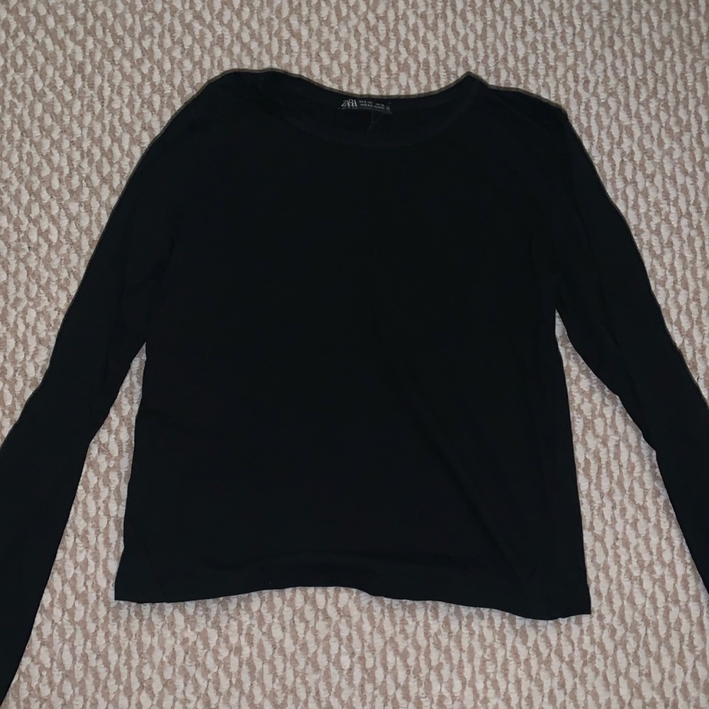 Black Zara Long Sleeved Top